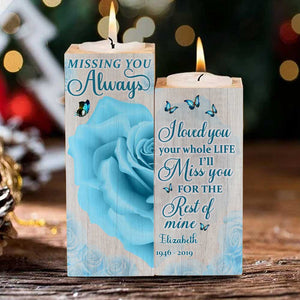 You Didn’t Go Alone, A Part Of Me Went With You - Personalized Candle Holder.