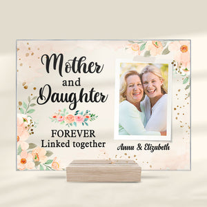 Mère et fille unies pour toujours – Télécharger une image, cadeau pour maman, plaque acrylique personnalisée