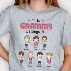 Cette grand-mère appartient à ces adorables enfants - Cadeau pour maman, grand-mère - T-shirt unisexe personnalisé, sweat à capuche