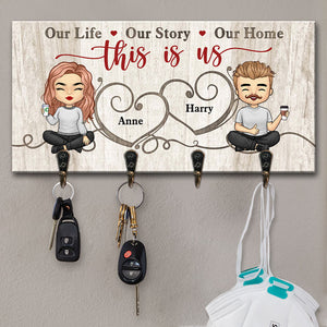 C'est notre vie, notre histoire et notre maison - Porte-clés personnalisé, porte-clés - Cadeaux d'anniversaire, cadeau pour couples, mari et femme