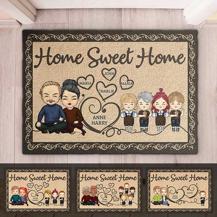 Il n'y a pas de meilleur endroit que la maison - Tapis décoratif personnalisé - Cadeaux d'anniversaire, cadeau pour couples, mari et femme