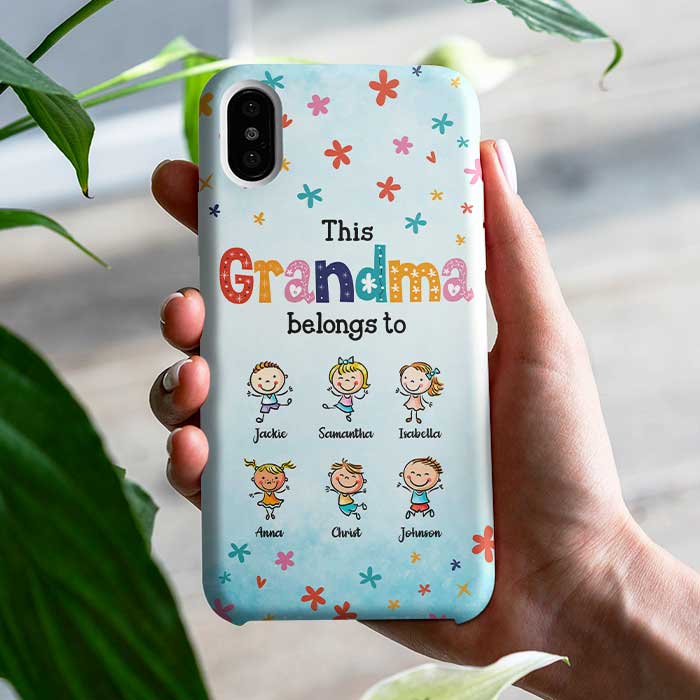 Cette grand-mère incroyable appartient à ces enfants cool - Cadeau pour maman, grand-mère - Coque de téléphone personnalisée