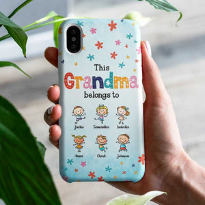 Cette grand-mère incroyable appartient à ces enfants cool - Cadeau pour maman, grand-mère - Coque de téléphone personnalisée