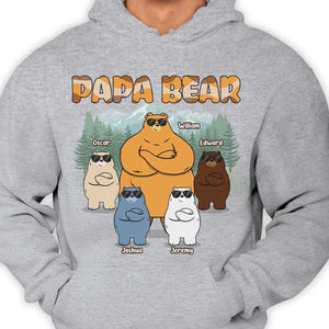 Papa Ours Génial - T-shirt et sweat à capuche unisexe personnalisé - Cadeau pour papa et grand-père