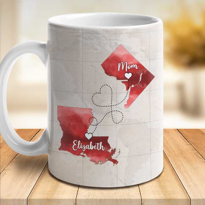 La maison est là où maman est - Cadeau pour maman - Tasse personnalisée