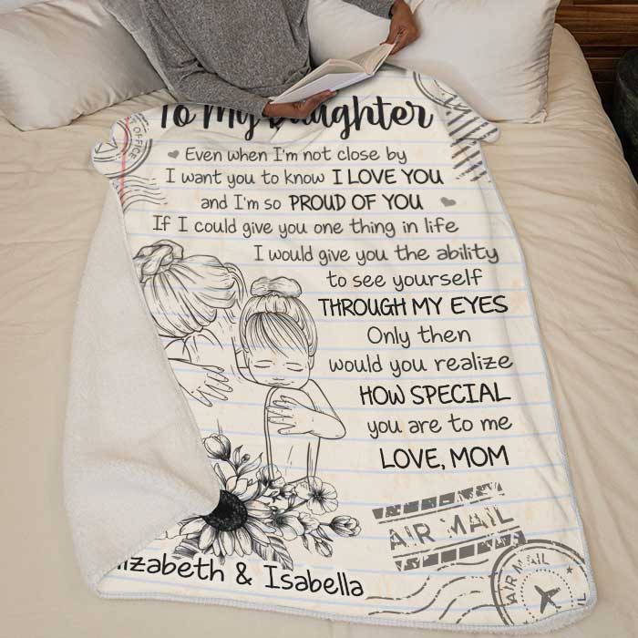 I'm So Proud Of You - Mom To Daughter, Personalized Blanket.
