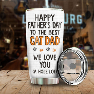 Nous aimons notre papa chat - Gobelet personnalisé - Cadeau pour la fête des pères