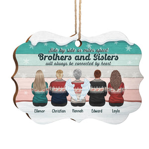 Les frères et sœurs se connecteront toujours par cœur - Décoration de Noël en bois personnalisée en forme de Benelux - Cadeau pour frères et sœurs, cadeau de Noël