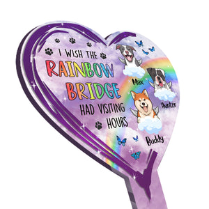 Rainbow Bridge - Dog Memorial - Personalized Garden Stake.