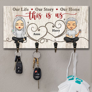 C'est notre vie, notre histoire et notre maison - Porte-clés personnalisé, porte-clés - Cadeaux d'anniversaire, cadeau pour couples, mari et femme