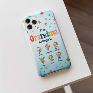 Cette grand-mère incroyable appartient à ces enfants cool - Cadeau pour maman, grand-mère - Coque de téléphone personnalisée