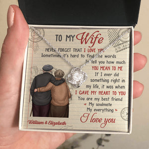 You're My Soulmate, My Everything - Gift For Couples, Personalized Love Knot Necklace.