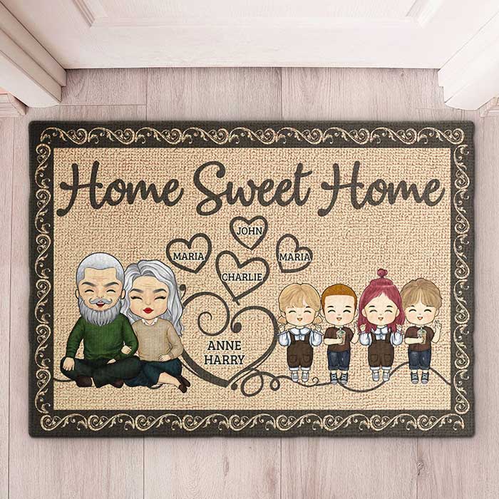 Il n'y a pas de meilleur endroit que la maison - Tapis décoratif personnalisé - Cadeaux d'anniversaire, cadeau pour couples, mari et femme