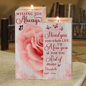 You Didn’t Go Alone, A Part Of Me Went With You - Personalized Candle Holder.