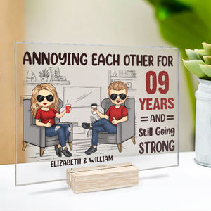 Nous nous ennuyons depuis longtemps et maintenant nous sommes toujours aussi forts - Cadeau pour couples, mari et femme, plaque acrylique personnalisée