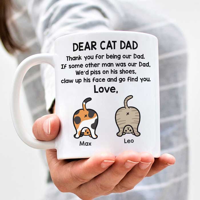 Thank You For Being Our Dad - Gift for Dad - Funny Personalized Mug.