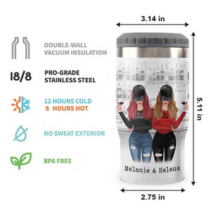 Amis et alcool - Glacière personnalisée - Cadeau pour meilleure amie