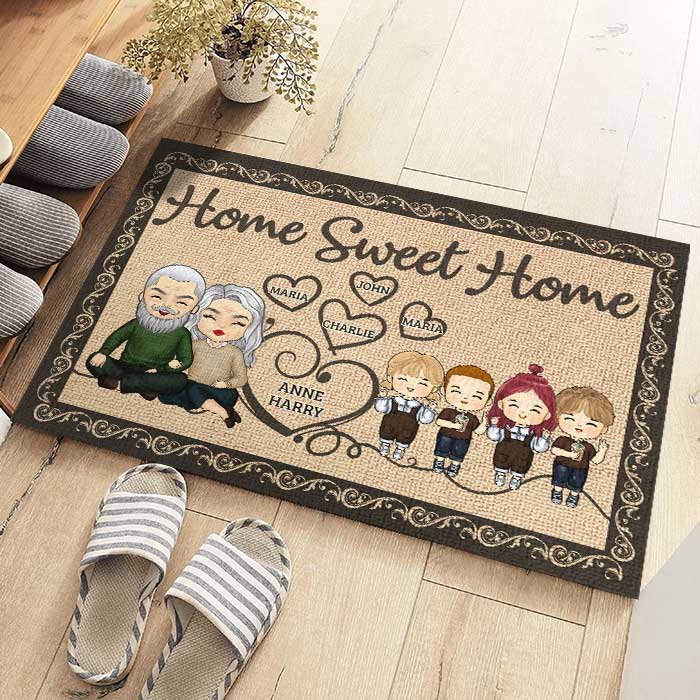 Il n'y a pas de meilleur endroit que la maison - Tapis décoratif personnalisé - Cadeaux d'anniversaire, cadeau pour couples, mari et femme