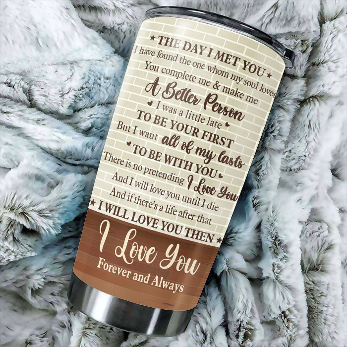 Wife To Husband -  I'll Love You Until I Die - Gift For Couples, Husband Wife, Personalized Tumbler.