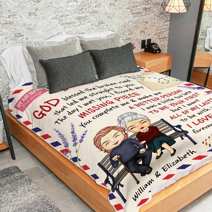You Complete Me And Make Me A Better Person - Gift For Couples, Personalized Blanket.