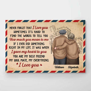 How Much You Mean To Me - I Gave My Heart To You - Gift For Couples, Personalized Horizontal Poster.