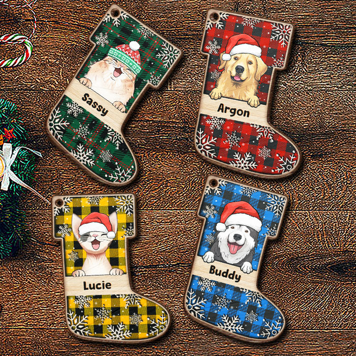 Have A Magical Holiday Season - Happy Cats And Dogs - Personalized Shaped Ornament.