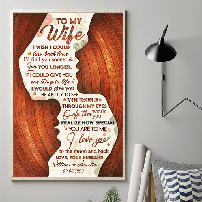 I Love You To The Moon And Back - Personalized Vertical Poster.