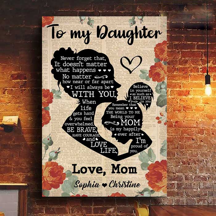 I'm Proud Of You - Personalized Vertical Canvas.
