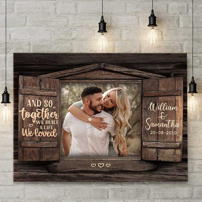 And So Together - Personalized Horizontal Canvas.