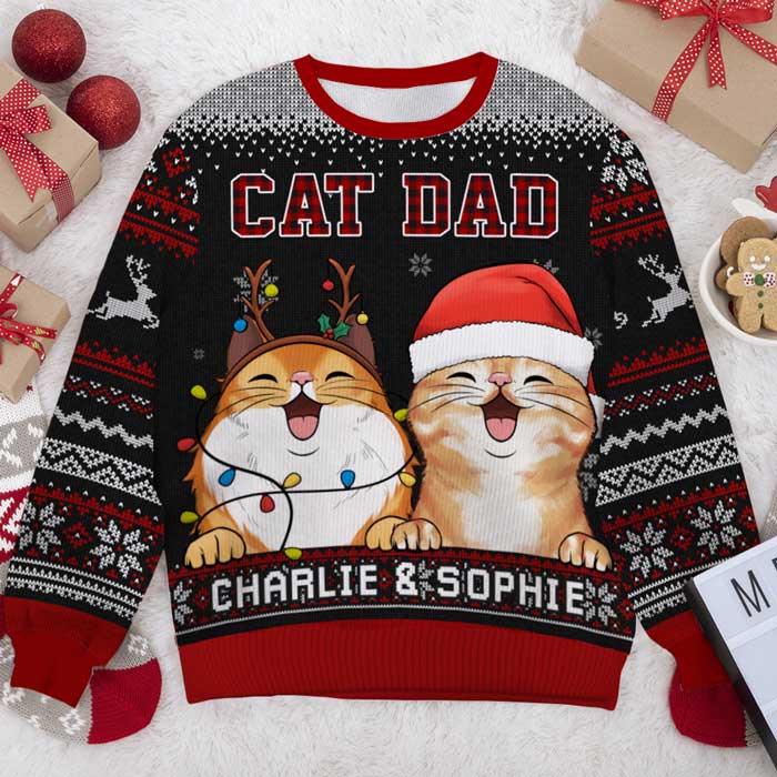World's Best Cat Mom - Personalized All-Over-Print Sweatshirt.