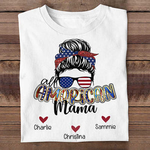 All American Mom - Gift For 4th Of July - Personalized Unisex T-Shirt.