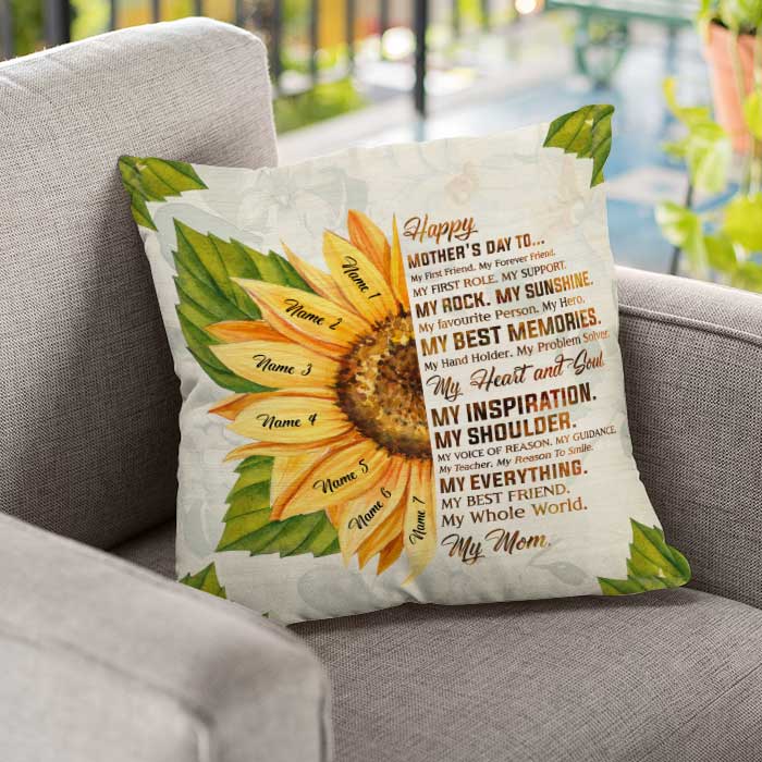 Happy Mother's Day To My Whole World - Gift For Mother's Day, Personalized Pillow (Insert Included).