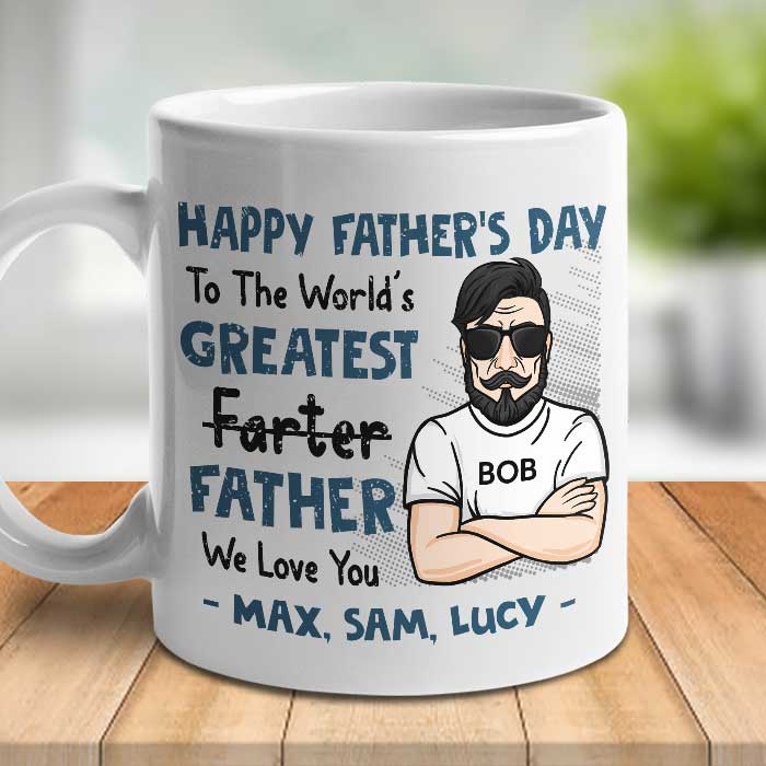 World's Greatest Father - Gift For Dad - Personalized Mug.