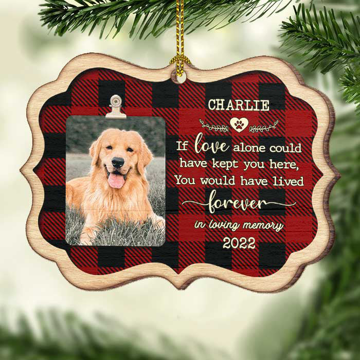 Si l'amour seul avait pu te garder ici, tu aurais vécu pour toujours - Décoration de Noël en bois personnalisée en forme de Benelux