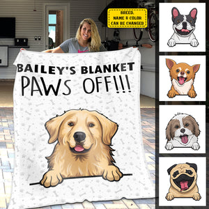 Paws Off - It's My Blanket - Gift For Dog Lovers - Personalized Blanket.