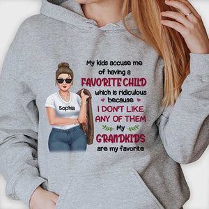 Mes enfants m'accusent d'avoir un enfant préféré - Cadeau pour maman, grand-mère - T-shirt unisexe personnalisé, sweat à capuche