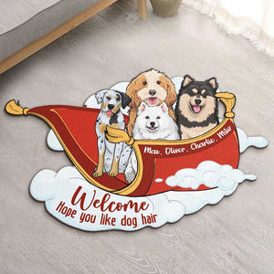 J'espère que vous aimez les poils de chien - Tapis décoratif personnalisé - Cadeau pour les amoureux des animaux 