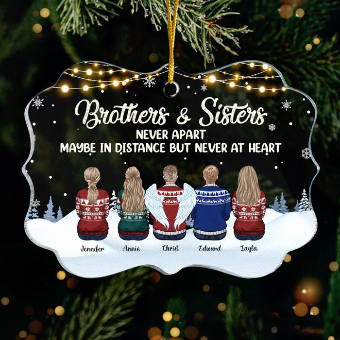 Vous êtes le plus beau des cadeaux - Ornement personnalisé pour la famille - Forme Benelux en acrylique - Cadeau de Noël pour frères et sœurs