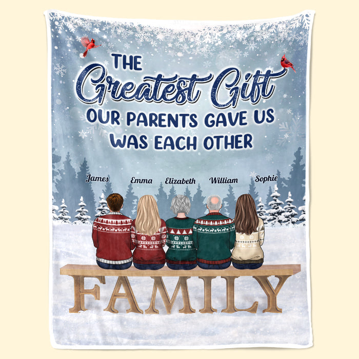 Famille où la vie commence et où l'amour ne finit jamais - Couverture commémorative personnalisée - Cadeau de condoléances, cadeau de Noël pour les membres de la famille