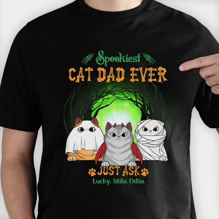 L'amoureux des chats le plus effrayant de tous les temps, demandez-le ! T-shirt unisexe personnalisé, sweat à capuche, sweat-shirt - Cadeau pour sorcières, cadeau pour amoureux des animaux, cadeau d'Halloween