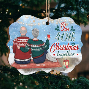 Joyeux Noël ensemble - Décoration de Noël en bois personnalisée en forme de Benelux - Cadeau pour couple, mari et femme, anniversaire, fiançailles, mariage, cadeau de mariage, cadeau de Noël