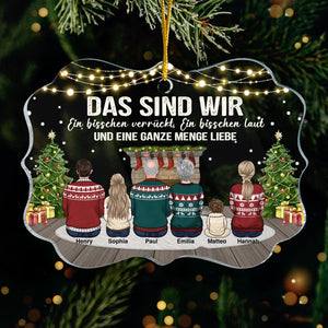 Ein Bisschen Verrückt, Und Eine Ganze Menge Liebe - Ornement de Noël en acrylique personnalisé allemand en forme de Benelux - Cadeau pour la famille, Cadeau de Noël