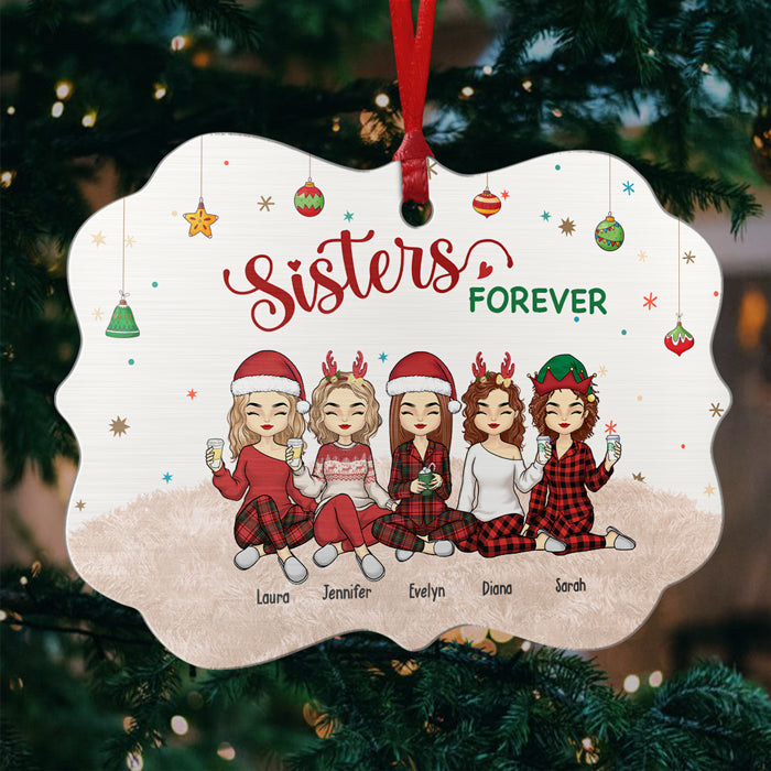 Nous sommes les meilleurs amis pour toujours - Ornement personnalisé Bestie - Forme Benelux en aluminium - Cadeau de Noël pour les meilleures amies, BFF, sœurs