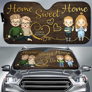 Sweet Home - Pare-soleil de voiture personnalisé - Cadeau pour couple, mari et femme