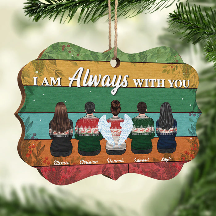 Je suis toujours avec toi - Décoration de Noël en bois personnalisée en forme de Benelux - Cadeau commémoratif, cadeau de condoléances, cadeau de Noël