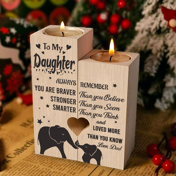 Tu es plus intelligent que tu ne le penses - Bougeoir familial - Cadeau de Noël pour fille de la part de papa