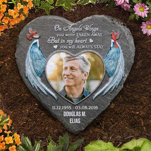 Dans mon cœur, tu resteras toujours - Pierre commémorative personnalisée, pierre tombale humaine - Télécharger une image, cadeau commémoratif, cadeau de sympathie