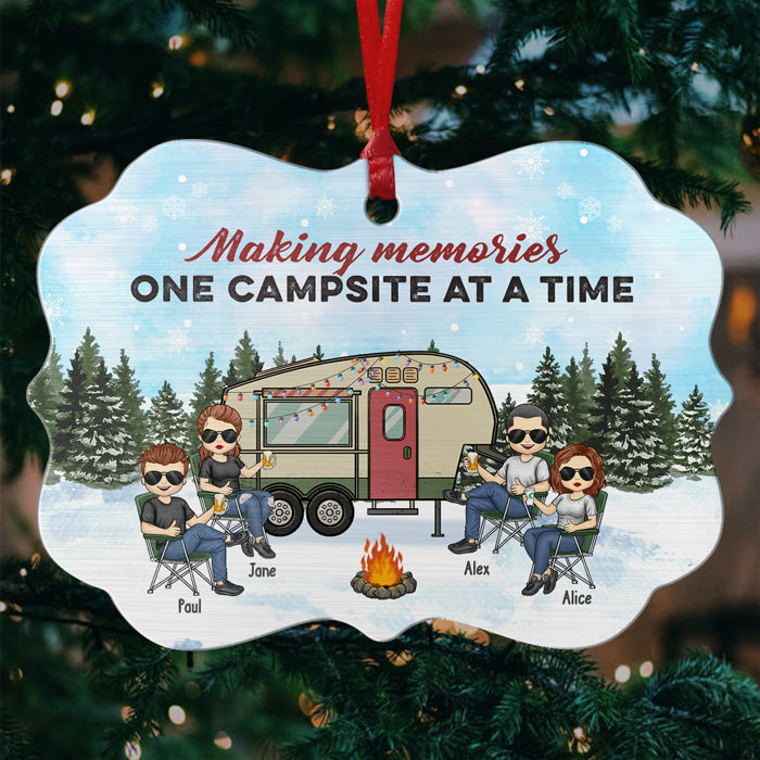 La vie est plus belle autour d'un feu de camp - Décoration personnalisée pour meilleure amie - En aluminium en forme de Benelux - Cadeau de Noël pour meilleures amies, meilleures amies, sœurs