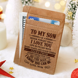 À mon fils, n'oublie jamais que je t'aime - Porte-cartes - À mon fils, cadeau pour fils, cadeau de maman pour fils, cadeau d'anniversaire pour fils, cadeau de Noël