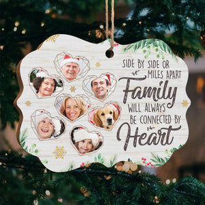 La famille sera toujours unie par le cœur - Décoration de Noël personnalisée en bois avec photo en forme de Benelux - Télécharger une image, cadeau pour la famille, cadeau de Noël
